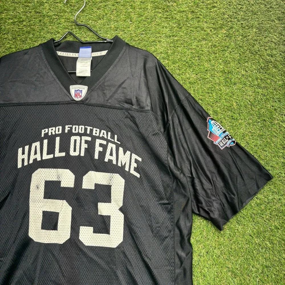 Pro Football Hall of Fame Canton Ohio Jersey Mens Large #63 Reebok Black Nylon